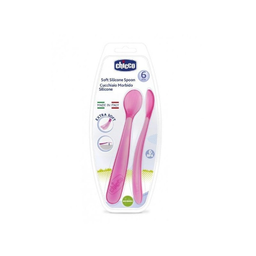 Chico - spoon silicone pink /6months+/ 68281/1846 #2