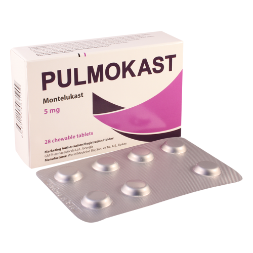 Pulmokast chawable tab 5mg #28