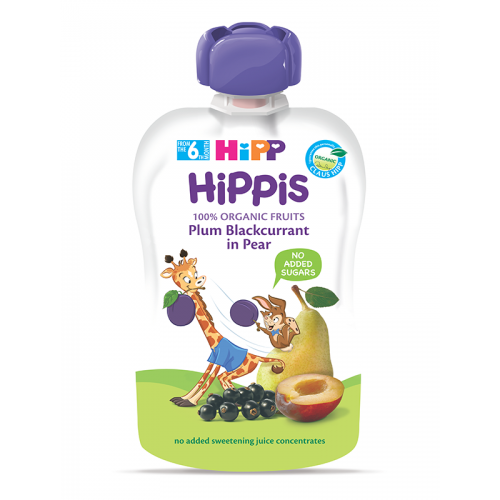Hippie - pouch pear. blackcurrant with plum /6 months+/ 100g 8526/3780