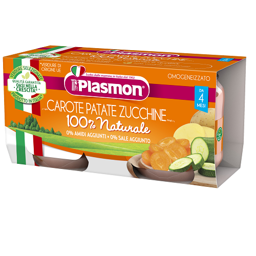 Plasmon Carrots - Potatoes - Courgettes  puree  2x80 gr