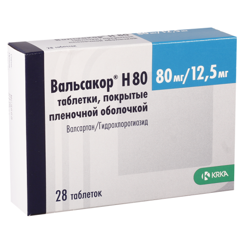 Valsacor H tab 80mg+12.5mg #28