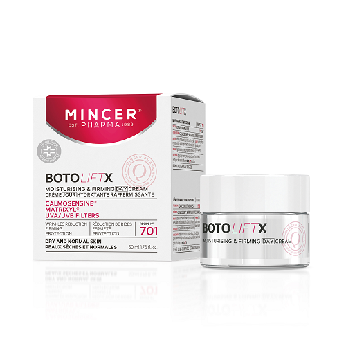 Mincer Pharma Boto Lift X Moisturising Protecting Firming Reducing Wrinkles Day Face Cream for Dry and Normal Skin with UVA and UVB Filters. Calmosensine and Matrixyl 50 ml