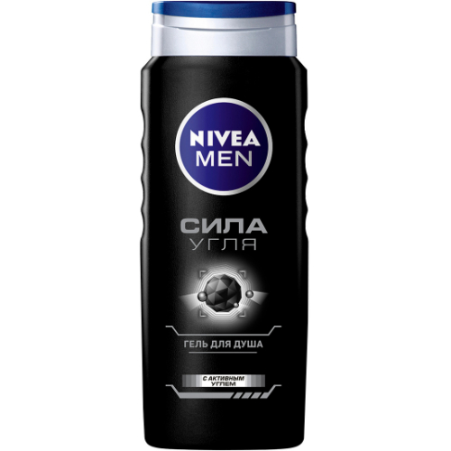 Nivea - shower gel mens charcoal power 500ml 84046/23824