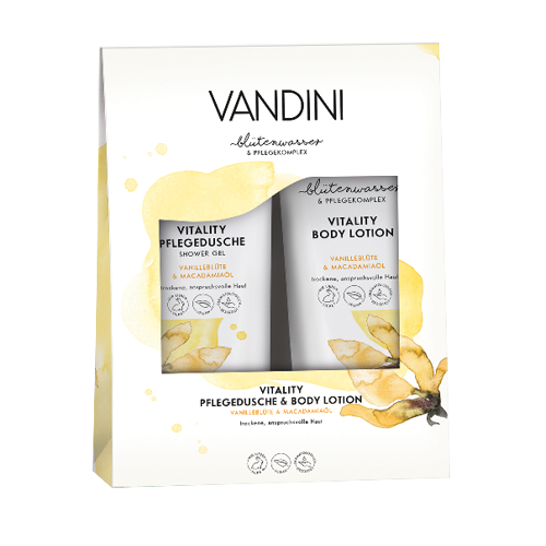 VANDINI - VITALITY Duo  Shower Gel  Body Vanilla Blossom  Macadamia Oil 2X200ml 0200/0900/1440