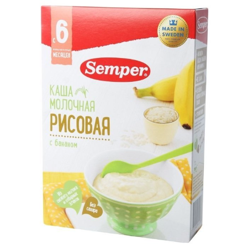 Semper Banana porridge with rice and probiotics 180gr