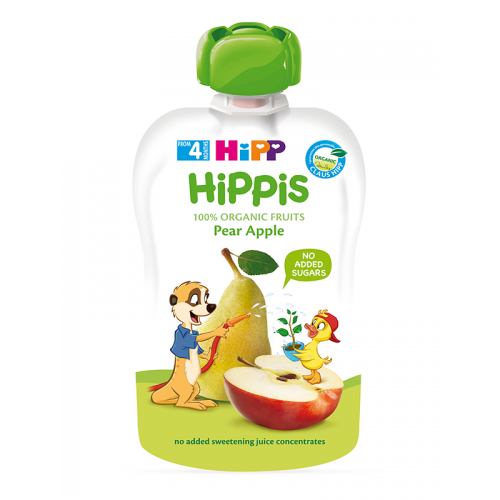 Hippie - fruit pouch apple and pear /4 months+/ 100g 3704/8572