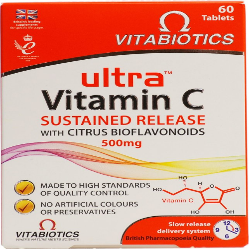 ULTRA VITAMIN C SR 500MG BIOFLAVONOID TABLETS #60