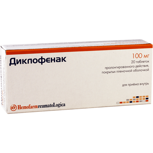 Diclofenac ret tab 100mg #20