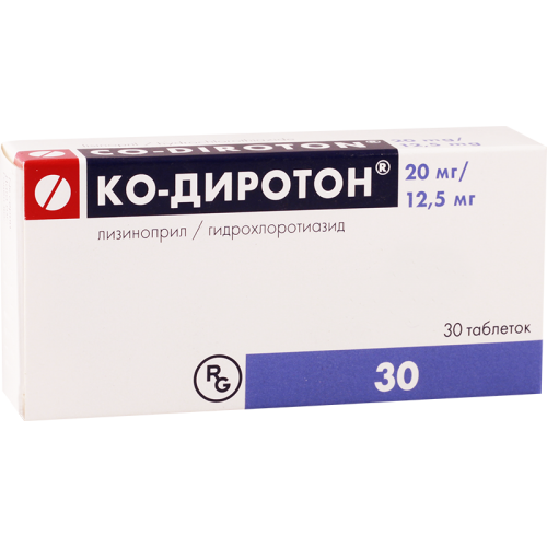 Co-Diroton tab 20mg+12.5mg #30