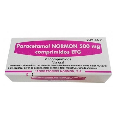 Paracetamol NORMON 500mg tablets #20