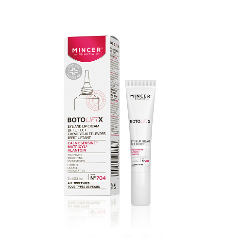 Mincer Pharma Boto Lift X Smoothing Moisturising Tightening Eye and Lip Cream Lift Effect for All Skin Types with Calmosensine. Matrixyl and Alantoin 15 ml