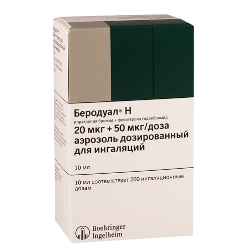 ბეროდუალი N აეროზოლი საინჰალაციო 50მკგ+20მკგ/1დოზა 200დოზა/10მლ ფლაკონი #1