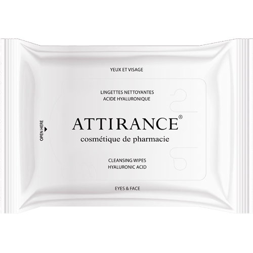 ATTIRANCE Cleansing Wipes with Hyalyrinic Acid Eyes  Face Normal  Dry Skin 20 unit