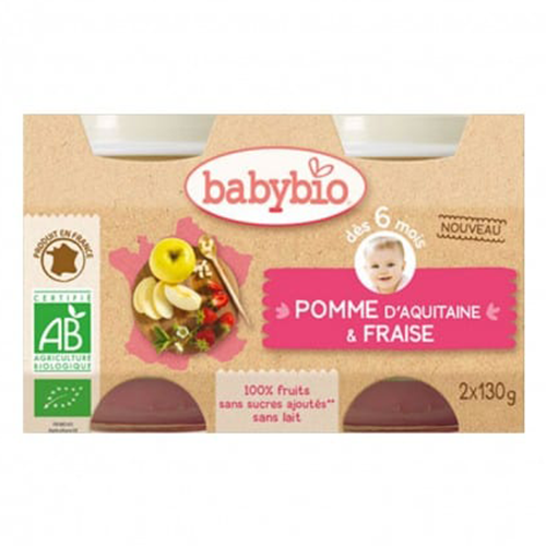 Babybio Confiture - Strawberries. Blueberries and Apple. 6 m. 130 g x 2