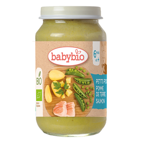 Babybio - Lunch Menu - Peas Potato Salmon. 6m+. 200 g