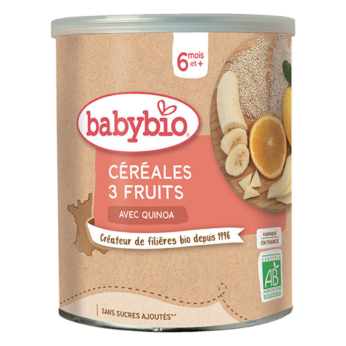 Babybio- Porridge. Rice and Quinoa with Fruit Mix. 6 m. 220 g