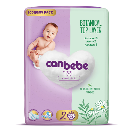 Qanbebe baby diapers Botanical Top Layer #2 (4-8 kg) (52)