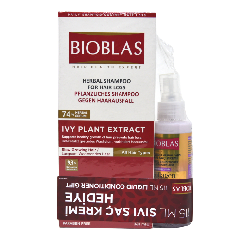 Bioblas Ivy Herbal Extract Shampoo 360 ml + 115 ml Liquid Conditioner