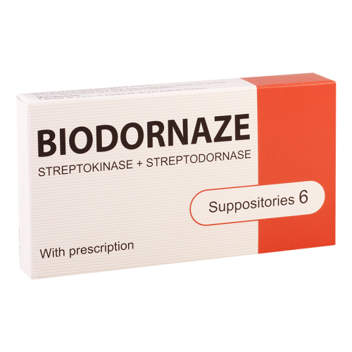 Biodornaze supp rect 15000 IU+1250 IU #6