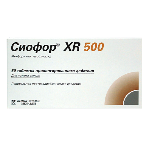 Siofor XR 500mg prolonged-release tablets №60