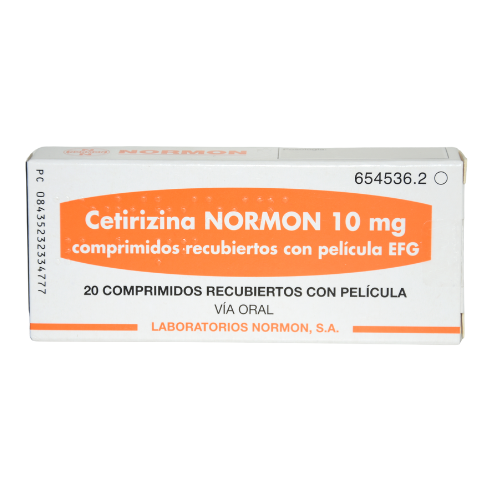 Cetirizine NORMON 10mg #20 tablets