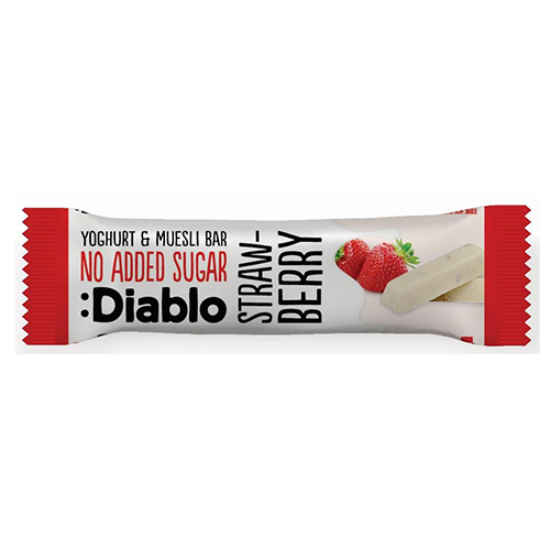 Diablo NAS Yoghurt Coated Muesli Bar Strawberry 30g