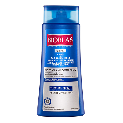 Bioblas MEN ant dandrf shampoo MENTHOL COMPLEX B19 360ml