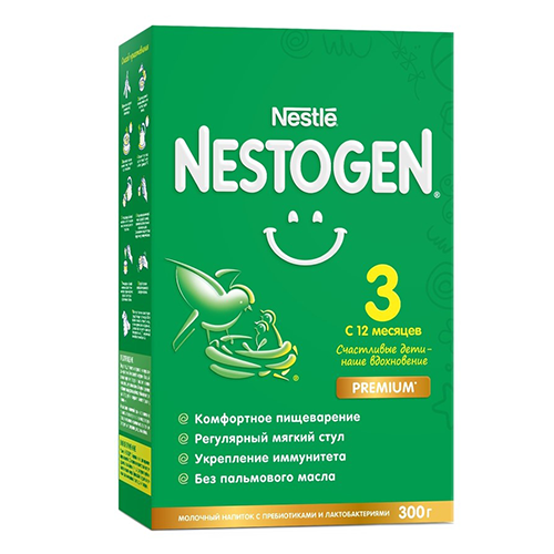 ნესტლე - ნესტოჯენი-3 პრებიო /12თვ+/ 300გრ