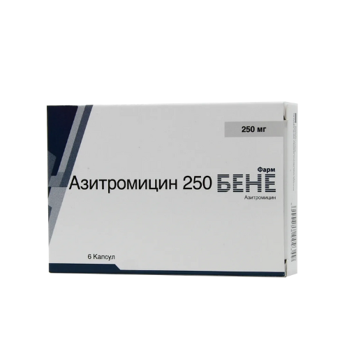 Azithromycin BENE Pharm caps 250mg #6