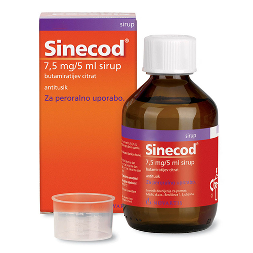 Sinecod syrup 7.5mg/5ml 100ml syrup /TR/
