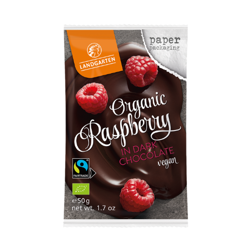 Organic Raspberry in Dark Chocolate 50 g