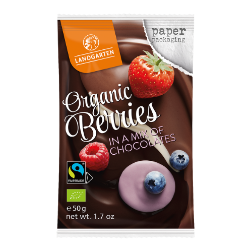 Organic Berries in a Mix of Chocolates 50 g