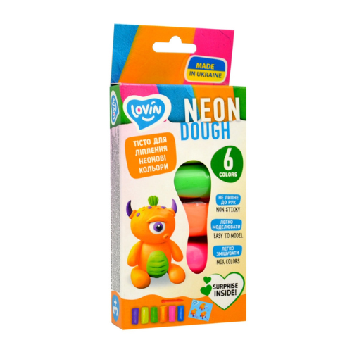 6 colors Neon Assorted TM Lovin Set for sculpting with dough