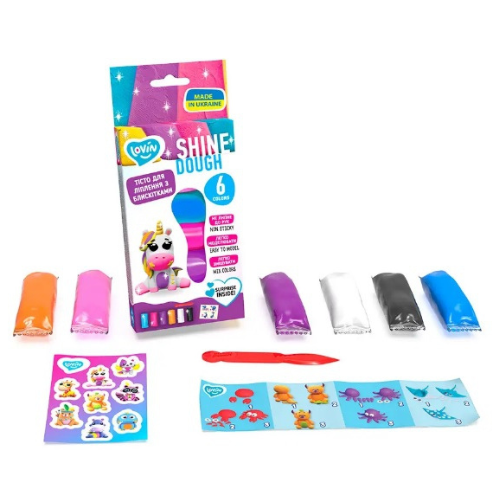 6 colors Shine Assorted TM Lovin Set for sculpting with dough