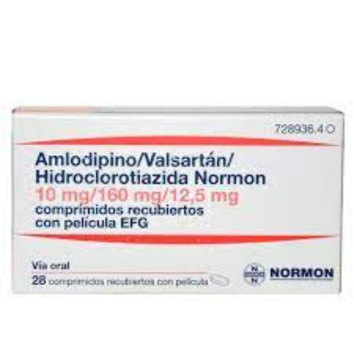 Amlodipino+Valsartan+Hidroclorotiazida Normon tablets 5mg+160mg+12.5mg #28