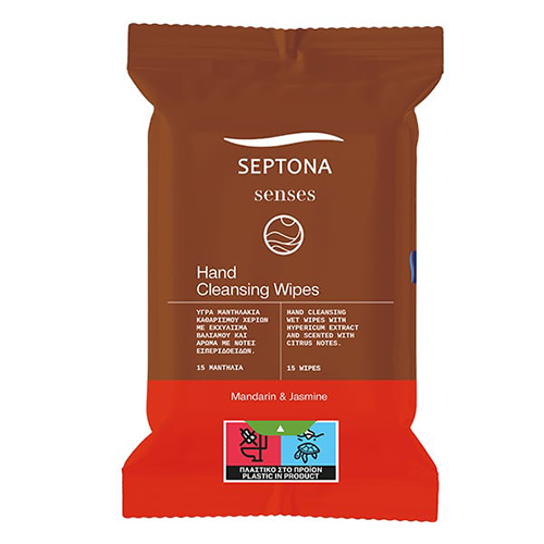 Septona - Wet hand Wipes SENSES Tangerine and Jasmine 5050 #15