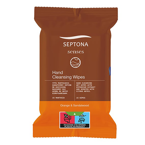 Septona - Wet hand Wipes SENSES Orange  Sandalwood 5067 #15