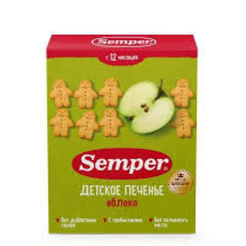 Semper - childrens biscuit apple /12 months+/ 80 g 1482
