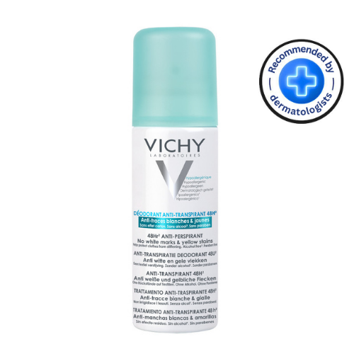 Vichy - Deodorant Anti-Perspinant Aerosol 48-hour- No white marks. yellow strains and stiffening effects 125ml 4582