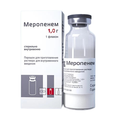 Meropenem i/v 1000mg powder for solution in vial #1